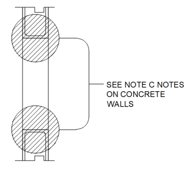 C Notes on Concrete Walls DWG Drawing