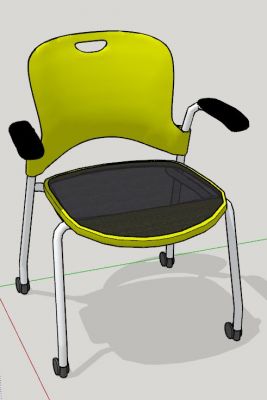 Caper Stacking Chair FLEXNET Seat and Casters