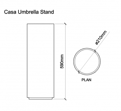 AutoCAD download Casa Umbrella Stand DWG Drawing