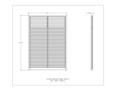 Central HVAC Equipment Custom Architectural Grille NCP-5000 Series