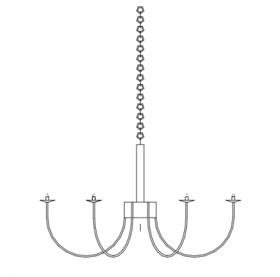 Modern samll  designed chandelier 3d model .dwg format