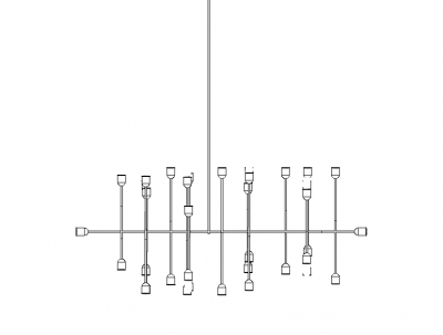 large designed chandelier 3d model .dwg format