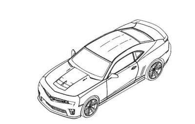 Chevrolet isometric car design.dwg drawing 