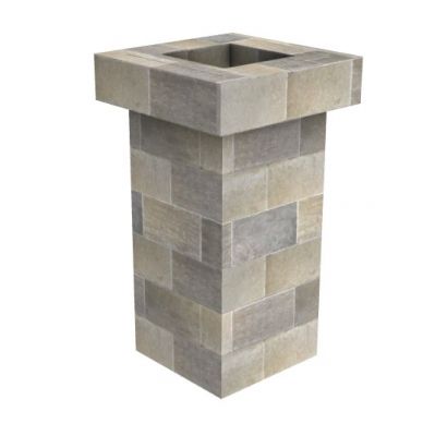 Small stone chimney 3d model .3dm format
