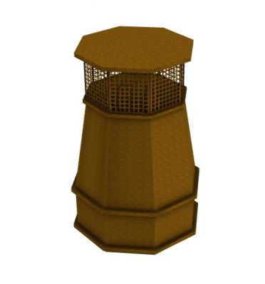 small chimney cylindrical 3d model .3dm format