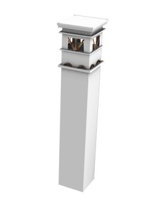 cuboidal chimney small size 3d model .3dm format