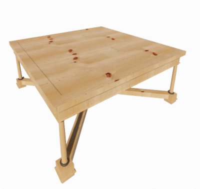Wooden coffee table revit family