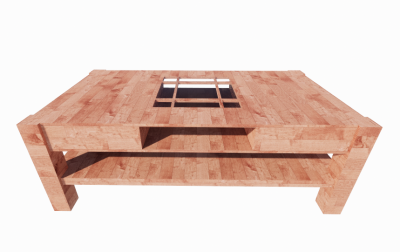 coffee table mission style traditional revit family