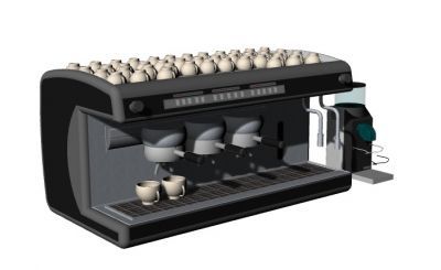 large tall coffee machine designed 3d model .3dm format