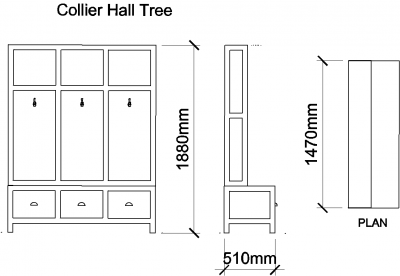 AutoCAD download Collier Hall Tree DWG Drawing
