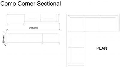 AutoCAD download Como Corner Sectional DWG Drawing