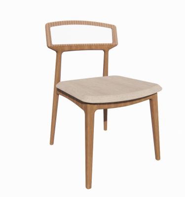 Chair with rattan back sketchup model