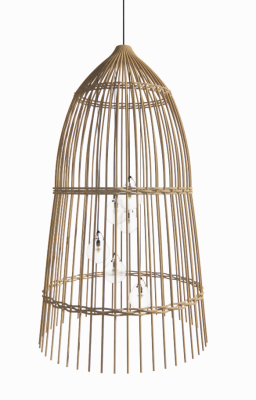 Ceiling light rattan cage shape sketchup model