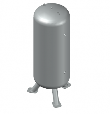 圧縮空気配管システム（空気レシーバー）3D