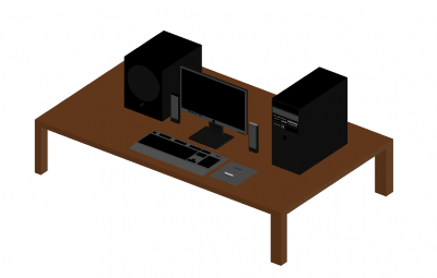 large sized computer 3d model .dwg format