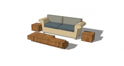 Modern designed aesthetic designed courtyard sofa 3d model .skp format