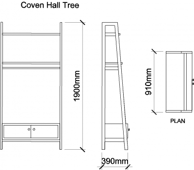 AutoCAD download Coven Hall Tree DWG Drawing