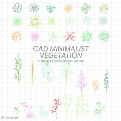 Minimalist Cad Vegetation