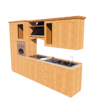style kitchen ( cucina in stile) revit model
