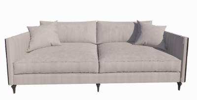 Fabric gray sofa revit family
