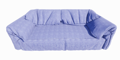 Blue Fabric sofa revit family