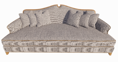 Gray fabric sofa revit family