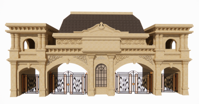 4 gates sketchup model