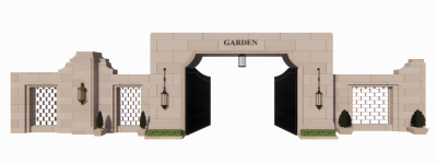Garden gate sketchup model