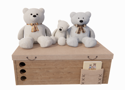Ark with 3 teddy bears revit family