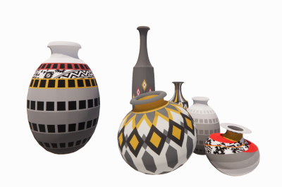 Collection ceramic vase revit family