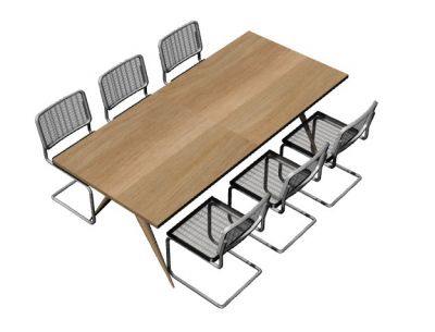 simple designed with six siting for cafeteria 3d model .3dm format
