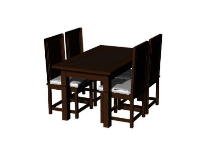 Small dining table for cafeteria 3d model .3dm format