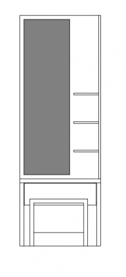 Modern samll  designed dresser 3d model .dwg format