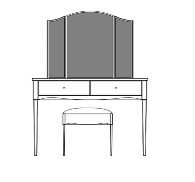 large designed dresser 2dmodel .dwg format