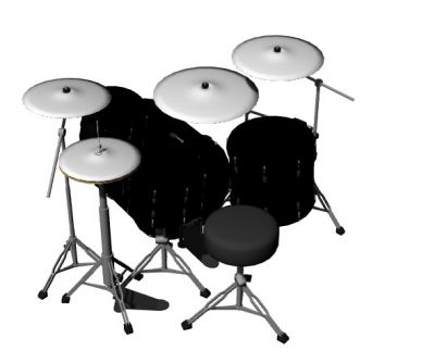 drumset designed with sitting 3d model .3dm format