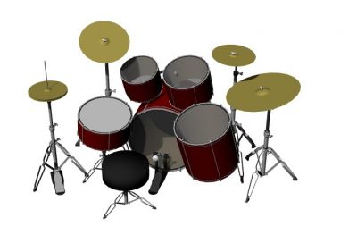 small scaled drum set design 3d model .3dm format