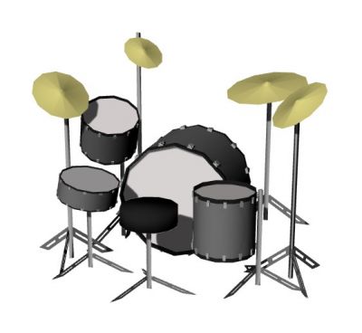 drum set designed modern designed 3d model .3dm format