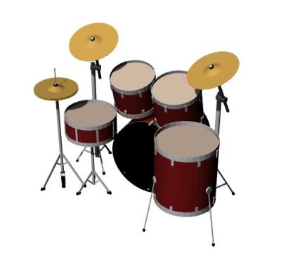 drumset designed with sitting 3d model .3dm format