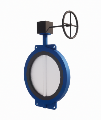 Steel Butterfly Valve 1 Flanged_DN50-300 revit family
