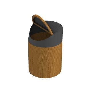 simple household dustbin 3d model .3dm format