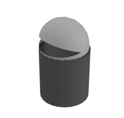 Shuttering dustbin modern design dustbin 3d model .3dm format