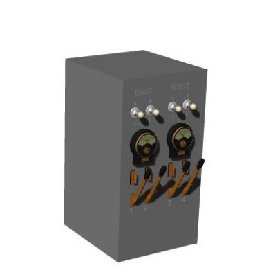 steel boxed electric meter box 3d model .3dm format