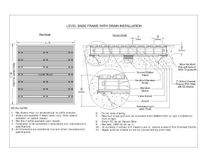 Entrance Floor Level Base Frame With Drain Installation-9