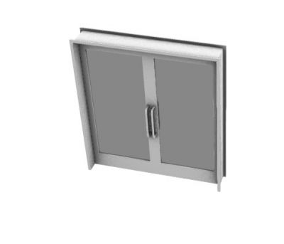 simple designed glass entrance door 3d model .3dm format