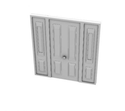 modern designed entrance door design 3d model .3dm format