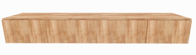 Decorative wooden cabinet 1 tier revit family
