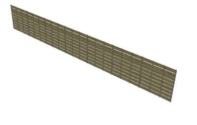 Simple short heighted fencing design 3d model .3dm format