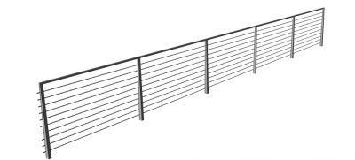 long stretched metal fencing 3d model .3dm format