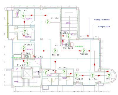 Fire Alarm Layout Plan free Autocad download
