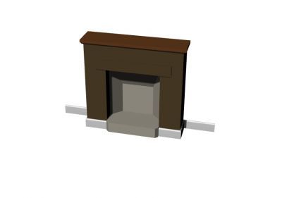 Modern aesthetic design fire place 3d model .3dm format